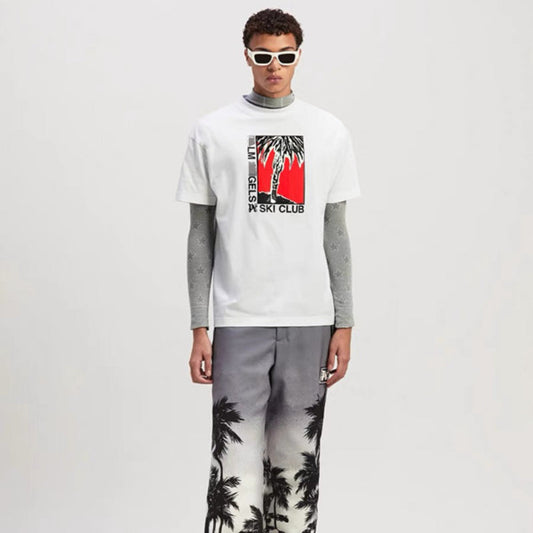 Palm Angels T-shirt Angel Alphabet Slogan Short Palm Sleeve T-shirt