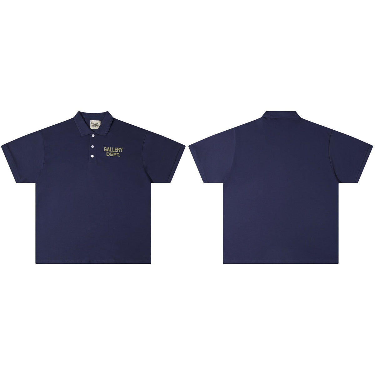 Gallery Dept T-Shirt Alphabet Slogan Lapel Short Sleeve Polo Shirt