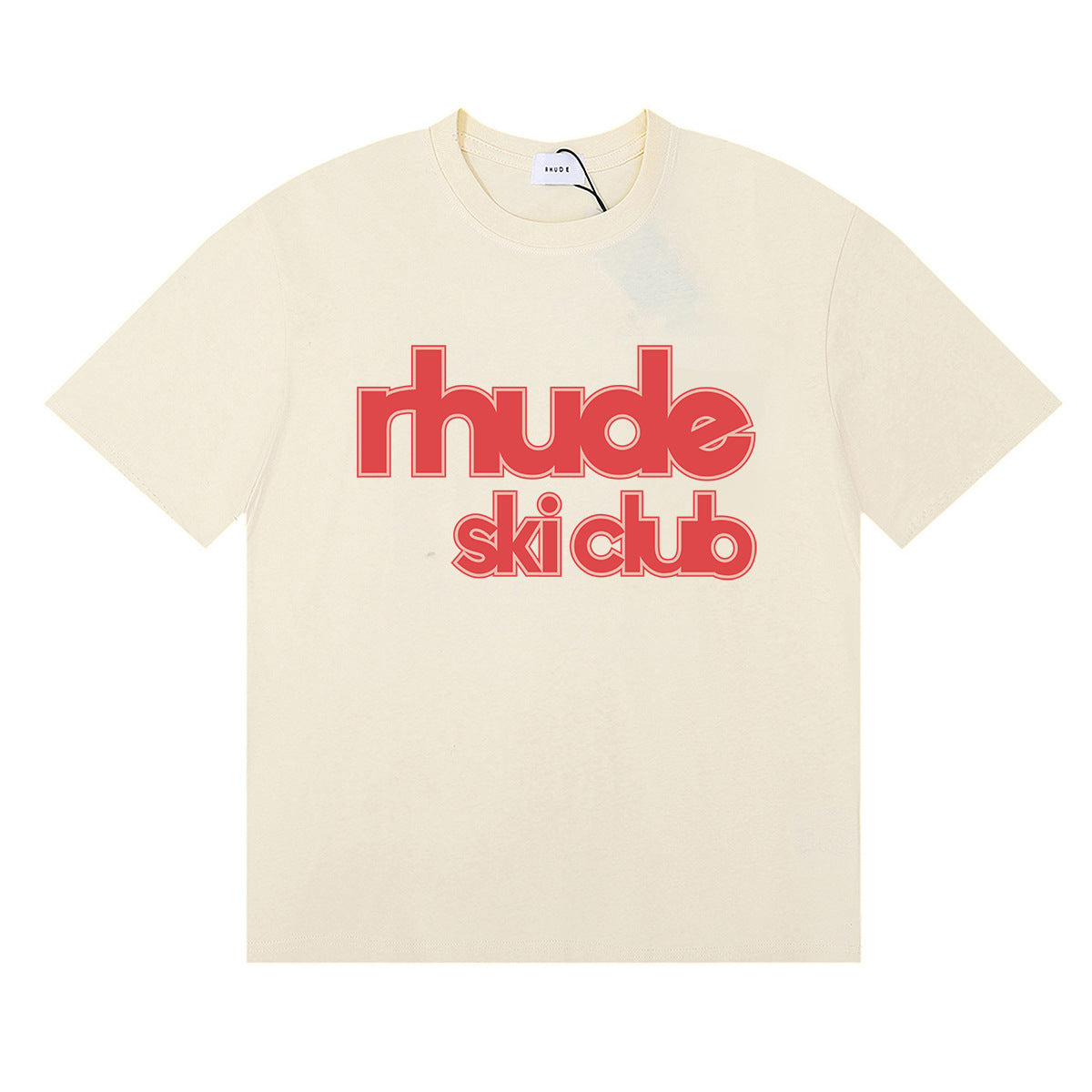 Rhude T-shirt Micro Label Letter Skull Print Short Sleeve T-shirt