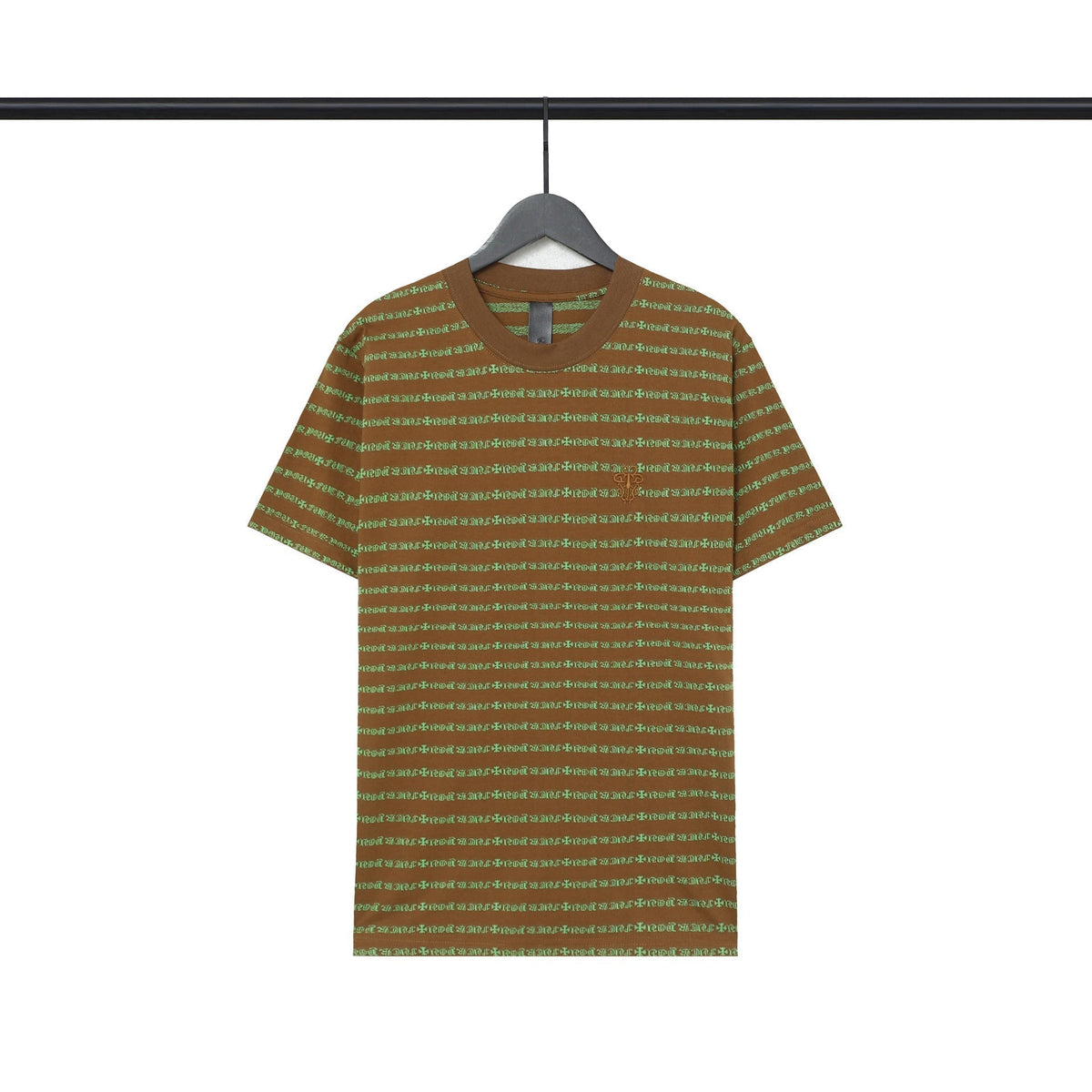 Chrome Heart T Shirts Poison Home Stripe Jacquard Embroidery Short Sleeve Couple T-Shirt