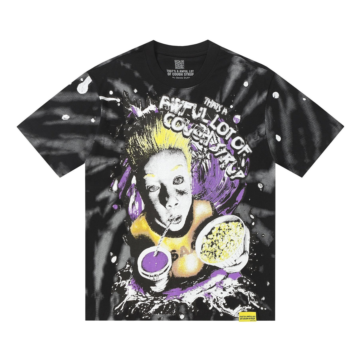 THAT'S A AWFUL LOT OF COUGH SYRUP Black Front & Back Graphic T-Shirt ¡ª hero