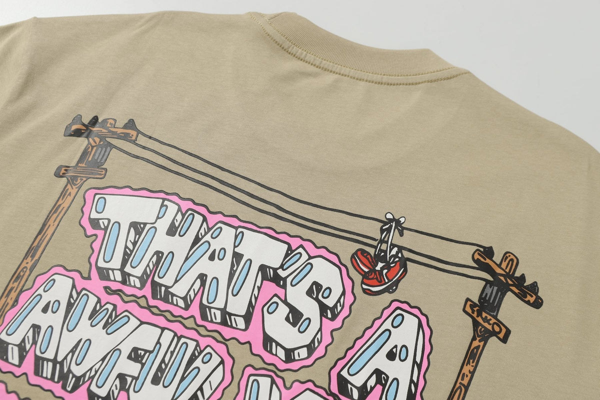 THAT'S A AWFUL LOT OF COUGH SYRUP Khaki Casino Dice Graphic T-Shirt ¡ª detail