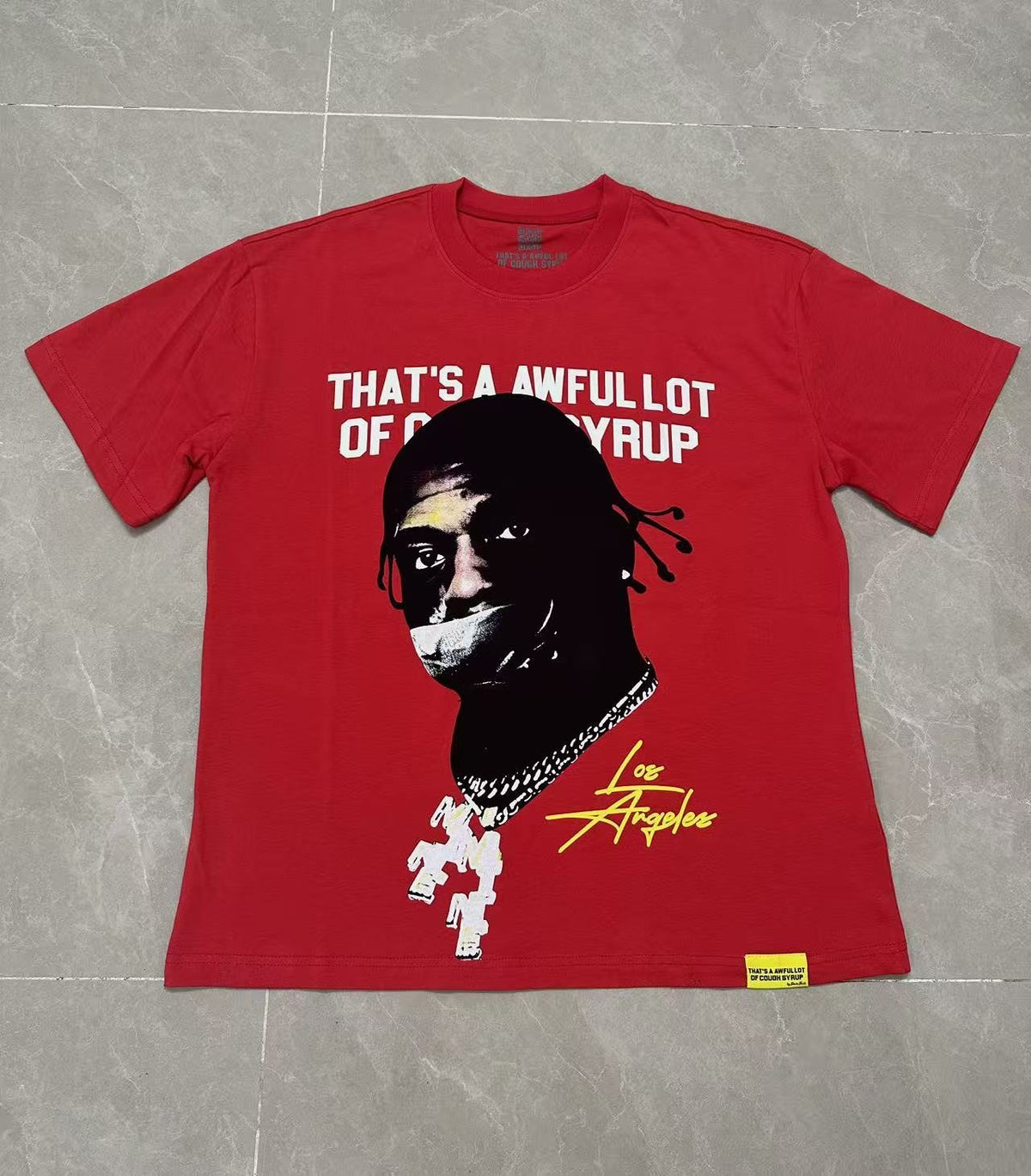 THAT'S A AWFUL LOT OF COUGH SYRUP Portrait Graphic T-Shirt ¡ª front