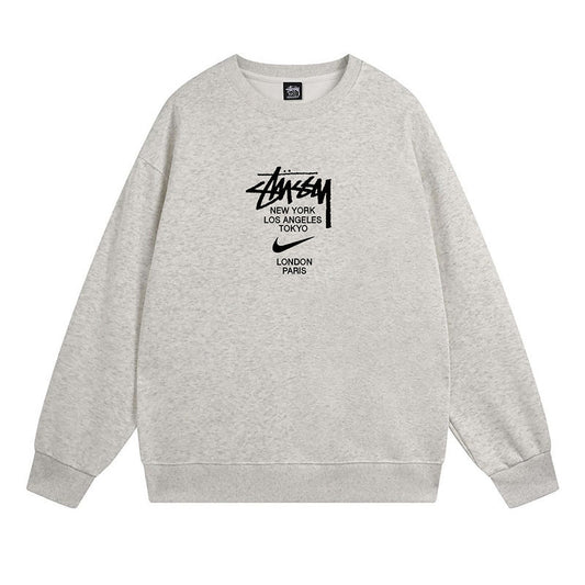 Stussy Sweatshirts Autumn/Winter Fleece Couple Sweatshirts